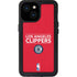 NBA Los Angeles Clippers Standard Red iPhone 15 Waterproof Case